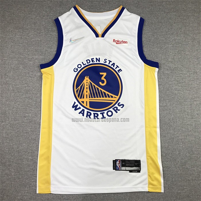 Camiseta Golden State Warriors Jordan Poole NO 3 Association Blanco